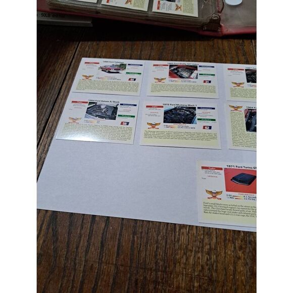 Vintage Lot of 11 1992 Collect A Card Musclecars Trading Cards FORD LOT - Picture 6 of 8